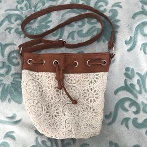 Charlotte Russe Cream Lace Purse